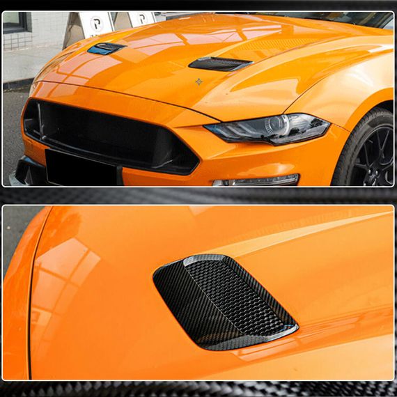 Накладки на капот (2018-2023, Карбон) для Ford Mustang рр | Зображення 2