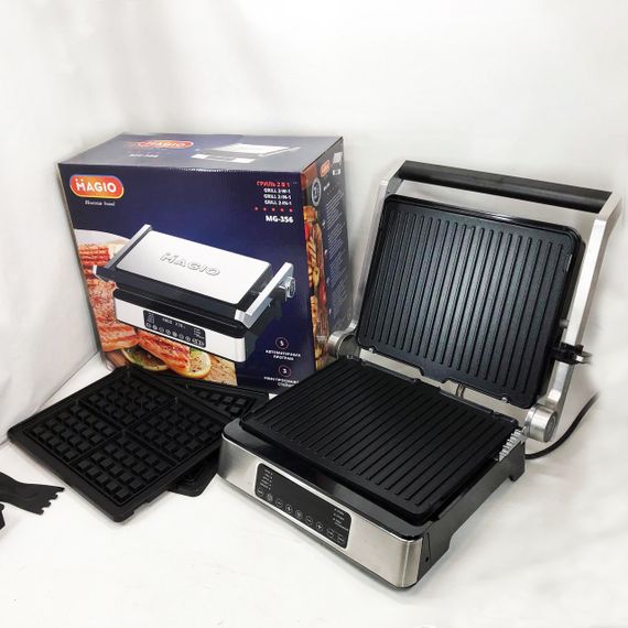 Бутербродница 4 в 1 на подарок, Вафельница с антипригарным покрытием, Бутербродница мультипекарь SL-53 | Зображення 2