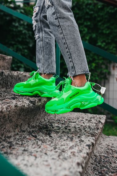 Кросівки B*lenc/aga Tr!ple S Neon Green, В'єтнам 0109 | Зображення 6