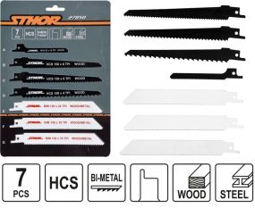Набор полотен сабельной пилы полотно пилка 7шт STHOR-27850