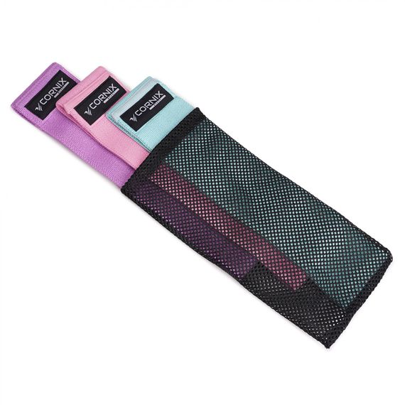 Резинки для фітнесу та спорту із тканини Cornix Hip Band набір 3 шт XR-0048 | Зображення 1