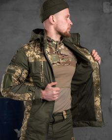 Весенний осенний костюм горка 46-58 хб пиксель 3XL