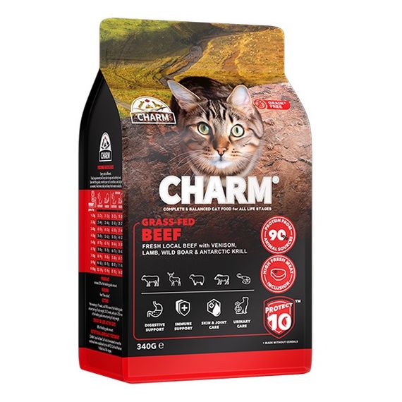 Сухий корм для котів з яловичиною Charm Grass-Fed Beef, 340 гр