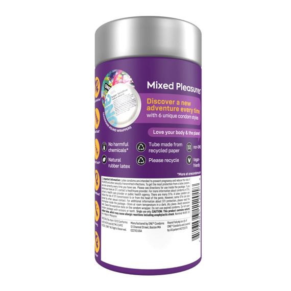 Презервативи ONE Mixed Pleasures 12 шт, подарункова упаковка тюб | Зображення 2