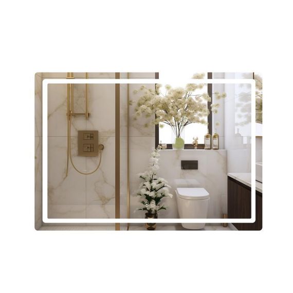 Дзеркало Qtap Mideya 1000х700 з LED-підсвіткою Touch, з антизапотіванням, диммером QT2078NCF10070W