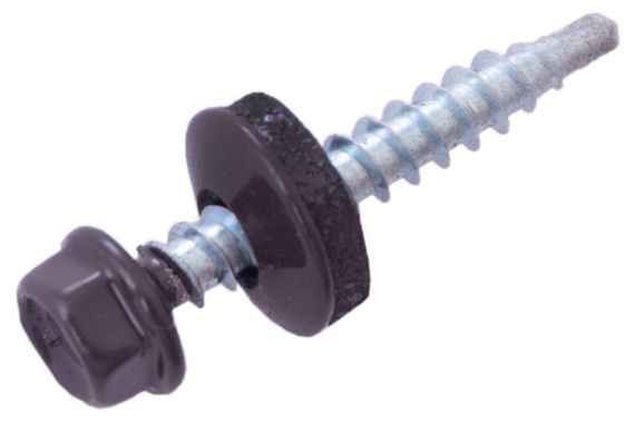 Саморез кровельный Apro - 4,8 x 35 мм RAL 8019 (50 шт.) (SDS48358019)