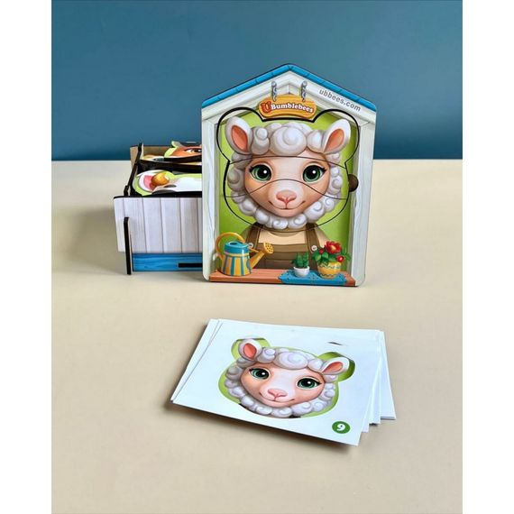 Дерев'яний пазл-вкладиш  "Збери тварин" Ubumblebees (ПСФ134) PSF134, 39 деталей | Зображення 1