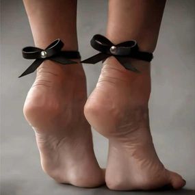 Женские браслеты с бантиками на ноги SV Leather Ankle 2шт.