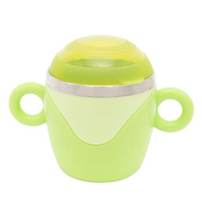 Чашка с крышкой и ручками 6091 из нержавеющей стали