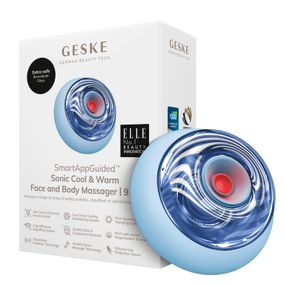 Массажер для лица и тела GESKE Sonic Cool&Warm Face and Body Massager 9в1 starlight, Голубой