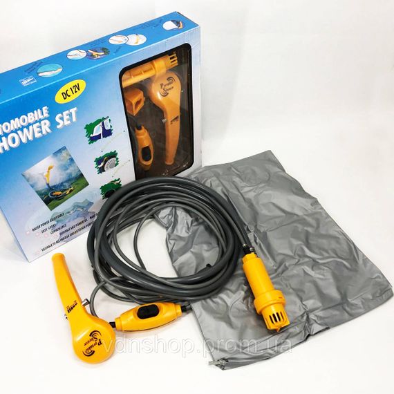 Переносной душ с встроенным насосом, Летний переносной походный душ с дисплеем QE-99 | Зображення 1