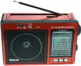 Радіоприймач GOLON RX-006 із вбудованим акумулятором USB+SD