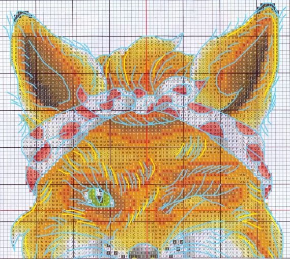 Набір для вишивання за нанесеною на канву схемою "Sly Fox". AIDA 14CT printed, 19*28 см | Зображення 2