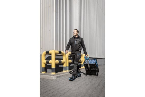 Кофта робоча Hoegert THEO HT5K903-L з капюшоном 65% бавовна, 35% поліестер чорна, L (52) | Зображення 3