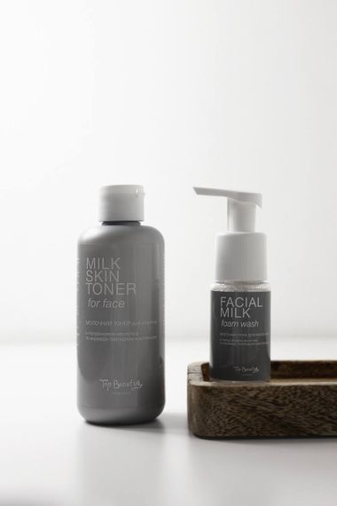 Набір тонер та пінка для вмивання Top Beauty Milk (skin toner (200 ml), foam wash(50 ml)) | Зображення 1
