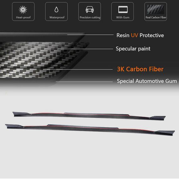 Бокові пороги V1 (для Q50, Карбон) для Infiniti Q50/Q60 2013-2024 рр | Зображення 6