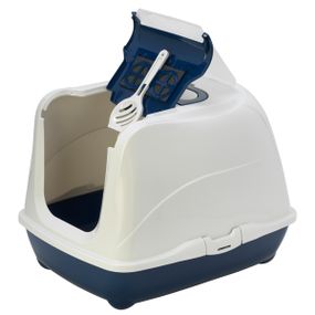 Moderna Flip Cat туалет закрыт для кошек, 50 см х 39 см х 37 см, синий
