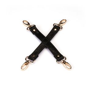 Крестовина для фиксации Liebe Seele Boudoir Amor Pink Hogtie Black, на карабинах Sex Aura