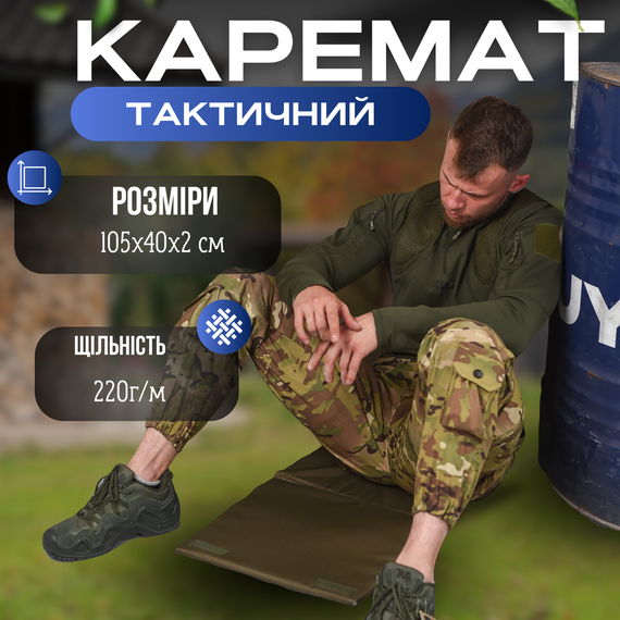 Сидушка тройная каримат тактический с креплением на пояс складная коврик | Зображення 4