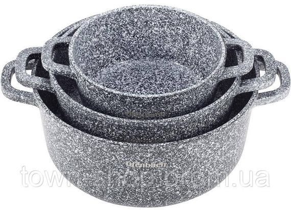 Набор кухонной посуды Ofenbach Snow Marble 8 предметов с двумя прихватками NB-100506 | Зображення 3