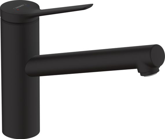 Hansgrohe Змішувач для кухні Zesis M33, довж.виливу - 220мм, поворотний, 1важіль, KM150, матовий чорний (74802670)
