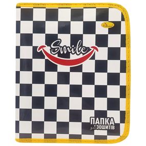 Папка для тетрадей на молнии "Smile Black and White" АП-1001-11