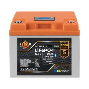 Літієвий акумулятор з BMS 12В 50Ач Smart BT XPRO LP LiFePO4 0,640кВт (345609713_9406)