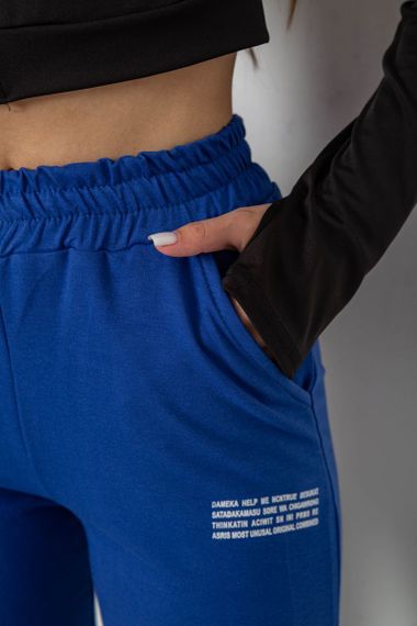 Спортивные штаны женские  -уценка, цвет электрик, 238R5052-U-5 | Зображення 4