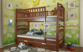 Двухъярусная  Деревянная кровать Смайл 80х190 см Arbor Drev