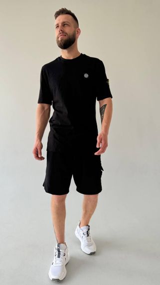 Чоловічий літній костюм Stone Island чорний | Зображення 4
