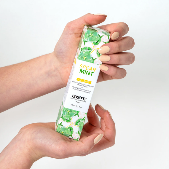 Масажна олія EXSENS Organic Spear Mint 50мл розігрівальна, без цукру, без парабенів, їстівна | Зображення 2