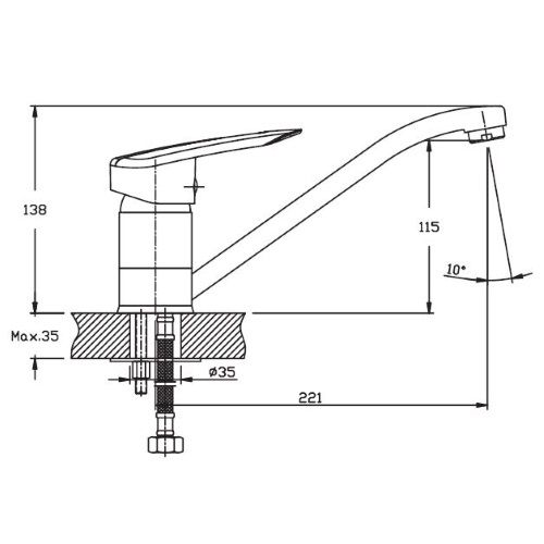 Змішувач для кухні Haiba DISK 004 HB0052 | Зображення 1
