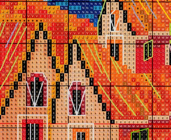 Набір для вишивання за нанесеною на канву схемою  "Color House". AIDA 16CT printed 35*19 см | Зображення 4