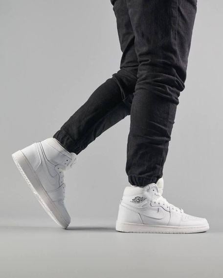 Чоловічі кросівки N-ike Air Jordan 1 High All White 41 - 26 | Зображення 1