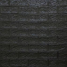 3D панель самоклеюча цегла Чорний 700х770х5мм (019-5) SW-00000151