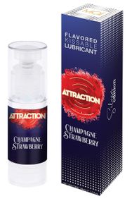 Оральный лубрикант на водной основе с ароматом шампанского и клубники Mai - Attraction Flavored Kissable Sex Aura