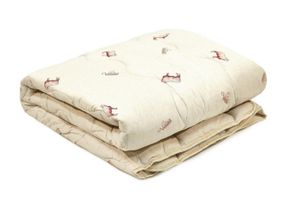 Ковдра євро вовняна Viluta Premium Light 21388 200x220 см бежева