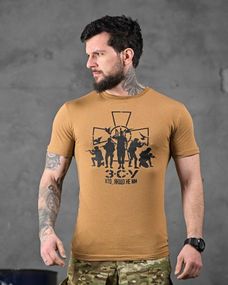 Хлопкова мілітарі футболка зсу кайот ДЛ6349