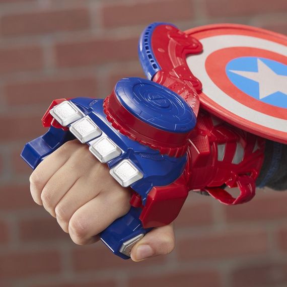 Дисковый бластер Nerf Marvel Captain America Shield Sling Перчатка, запускающая щит Капитана Америки | Зображення 3