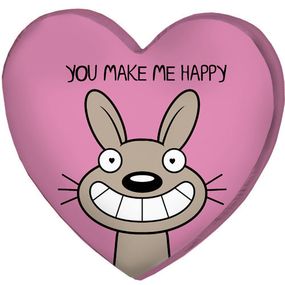 Подушка сердце 3D You make me happy 40х40х7,5 см (3DPS_15L077)