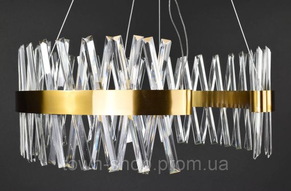 Люстра потолочная LED 7006-600C Латунь 40-170х60х60 см. | Зображення 3