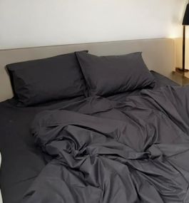 Комплект постельного белья Евро MakSon Графит, бязь GOLD LUX, 100% хлопок (026-1200220Б)