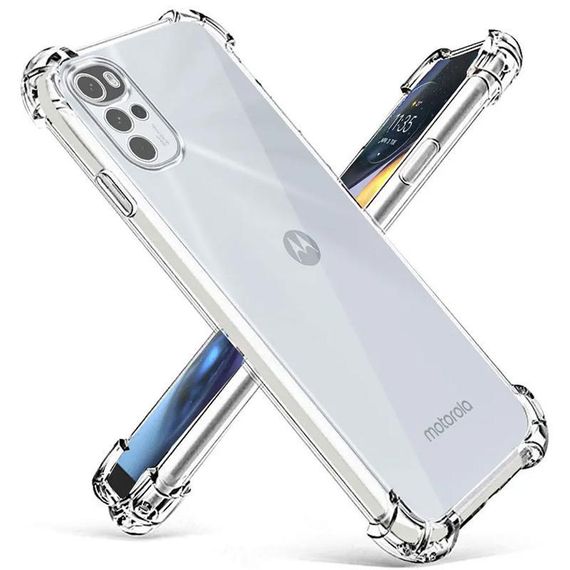 TPU чехол GETMAN Ease logo усиленные углы Full Camera для Motorola Moto G22 Бесцветный (прозрачный) | Зображення 2