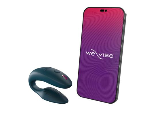 Вібратор для пар We-Vibe SYNC 2 Green Velvet — Bluetooth We-Connect, водонепроникний, магнітна зарядка | Зображення 1