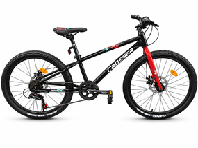 Велосипед гірський 24" Crosser Super Light рама 11", 6 швидкостей Shimano, алюміній, дискові гальма Чорний