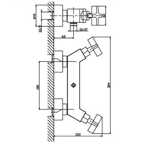 Змішувач для душа HAIBA BERGUS 003 (HB0020) | Зображення 1