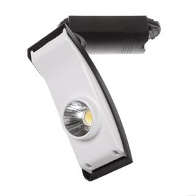 Светильник трековый поворотный LED 403/20W NW COB WH/BK