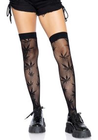 Панчохи з малюнком Leg Avenue 420 Net thigh highs Black sexstyle