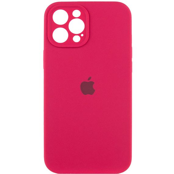 Чохол Silicone Case Full Camera Protective (AA) для Apple iPhone 12 Pro (6.1") Червоний/Rose Red