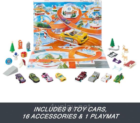Адвент-календарь Хот Вилс 2024/2025 Оригинал Hot Wheels Advent Calendar Новогодний подарочный набор машинок | Зображення 3